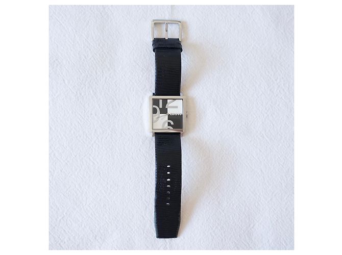Reloj cuadrado Dkny de acero inoxidable negro - vista 4