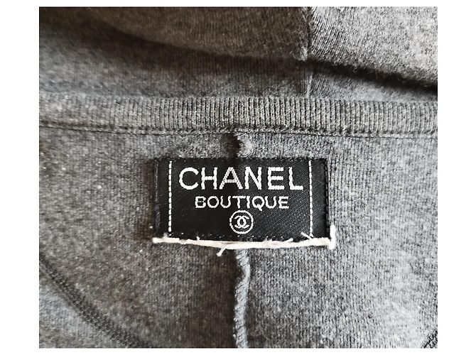 Macacão Chanel de algodão cinza - vista 7