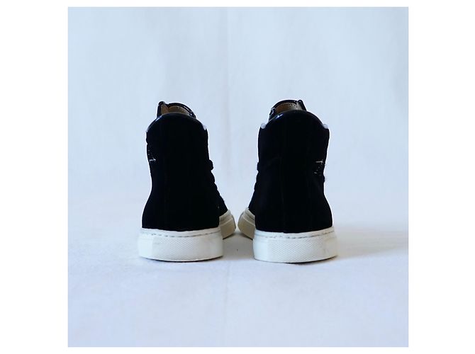 Sneakers Charlotte Olympia Purrrfect Velluto Nero - vista 4
