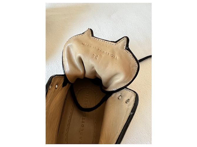 Sneakers Charlotte Olympia Purrrfect Velluto Nero - vista 6