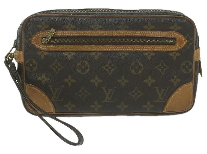 Pochette LOUIS VUITTON con monogramma Marly Dragonne GM M51825 LV Auth em5743 - vista 13