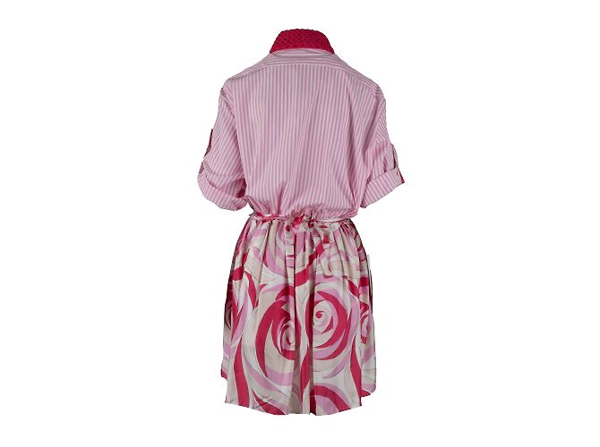 Autre Marque Rubino Gaeta Hemdkleid mit Pfingstrosen-Print - Ansicht 2