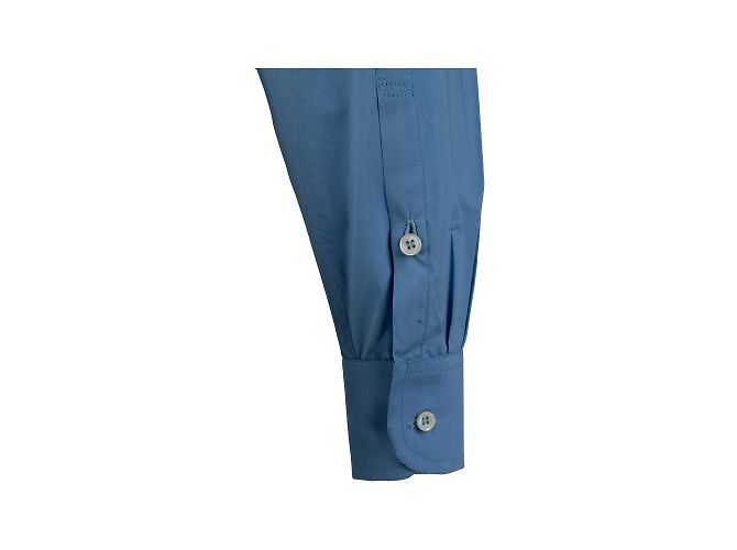Autre Marque Camicia corta con colletto all'uncinetto Rubino Gaeta Blu - vista 3