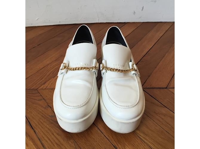 Céline Mules e zoccoli CELINE T.EU 38 Pelle Bianco - vista 2