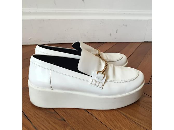 Céline Mules e zoccoli CELINE T.EU 38 Pelle Bianco - vista 3