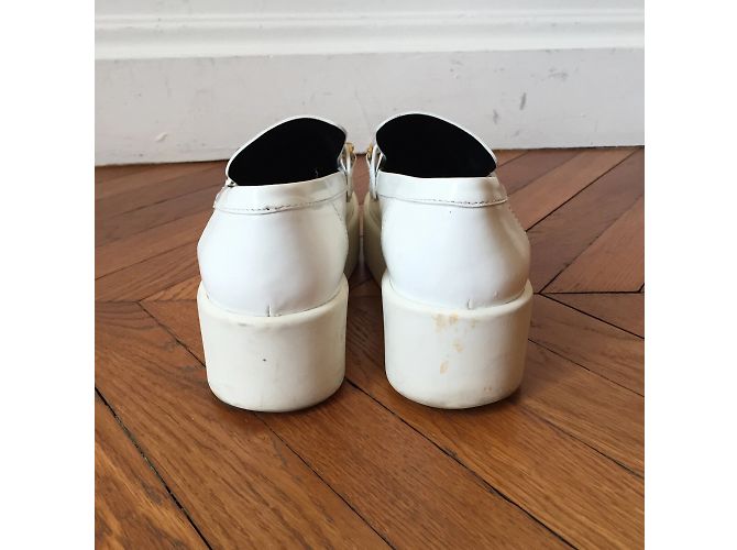Céline Mules e zoccoli CELINE T.EU 38 Pelle Bianco - vista 4