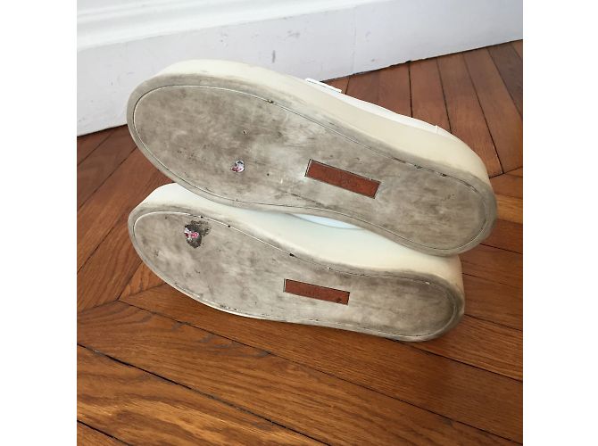 Céline Mules e zoccoli CELINE T.EU 38 Pelle Bianco - vista 5