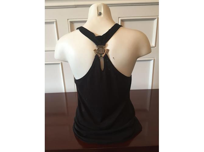 BALMAIN Tops T.IT 40 Lino Negro - vista 3