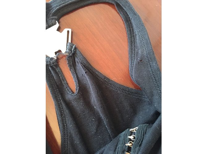 BALMAIN Tops T.IT 40 Lino Negro - vista 6