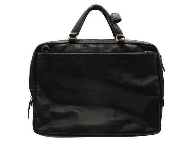 Tumi Bolso clásico de cuero negro para portátil - vista 3
