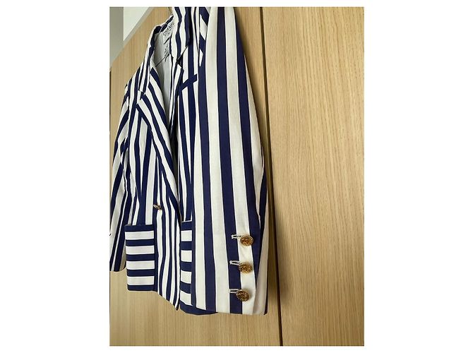 Chaqueta Chanel Azul de Algodón - vista 5