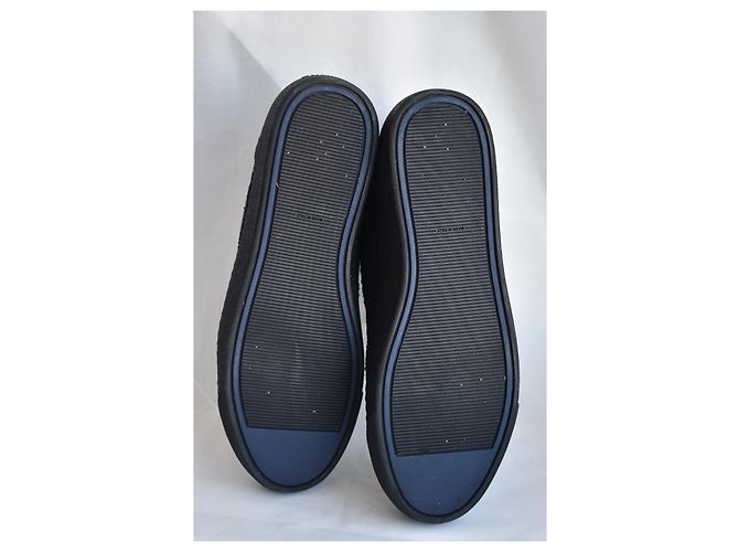 Chanel sneakers / scarpe da tennis con lacci logo CC Blu - vista 12