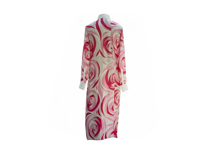Autre Marque Rubino Gaeta Kleid mit Pfingstrosen-Print Mehrfarben - Ansicht 2