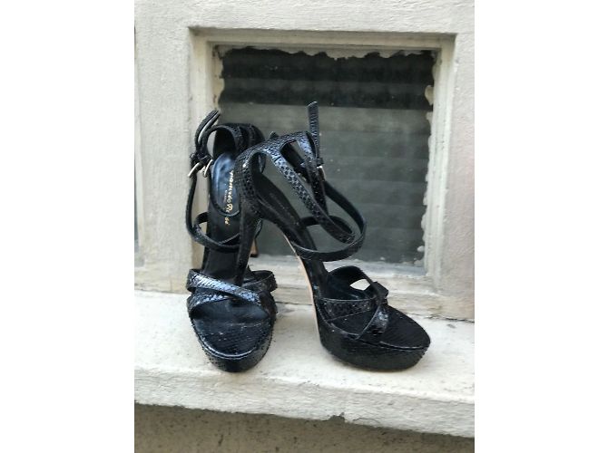 GIANVITO ROSSI Sandali T.EU 37.5 Pelli esotiche Nero - vista 5