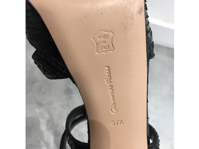GIANVITO ROSSI Sandali T.EU 37.5 Pelli esotiche Nero - vista 6