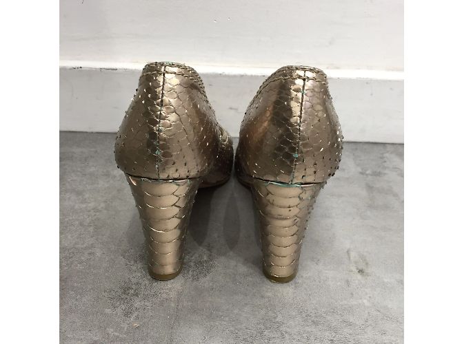 Chloé CHLOE Espadrilles T.EU 37 Pelli esotiche D'oro - vista 3
