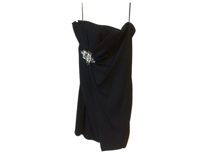 DSQUARED2 Kleider T.International S Viskose Schwarz - Ansicht 6