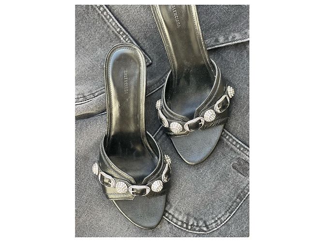 Sandali BALENCIAGA T.EU 38 Pelle Nero - vista 2