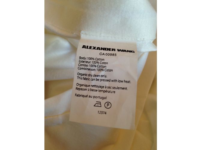 ALEXANDER WANG Tops T.Internacional XS Algodón Blanco - vista 4