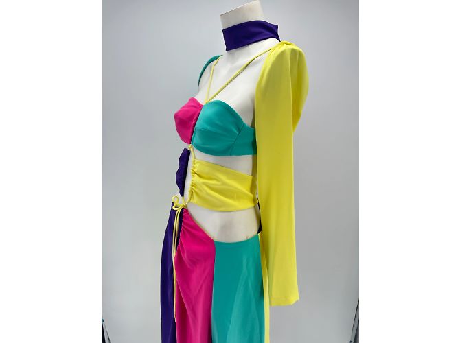 Autre Marque Siedrés Kleid T.FR 38 Polyester Mehrfarben - Ansicht 3