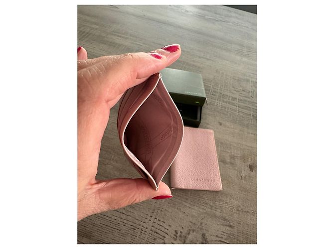 Cartera y tarjetero Longchamp de piel rosa - vista 3