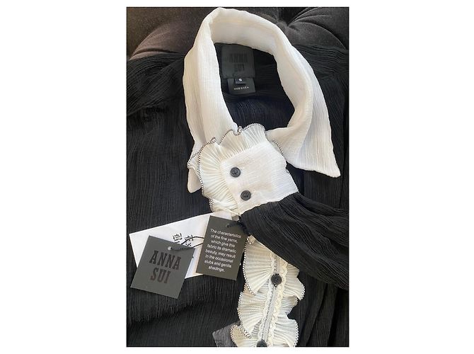 ANNA SUI gerüschte Lyocell-Georgette-Bluse - Ansicht 7