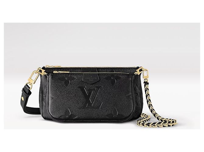 Louis Vuitton LV Multi pochette in pelle nera nuova Nero - vista 2