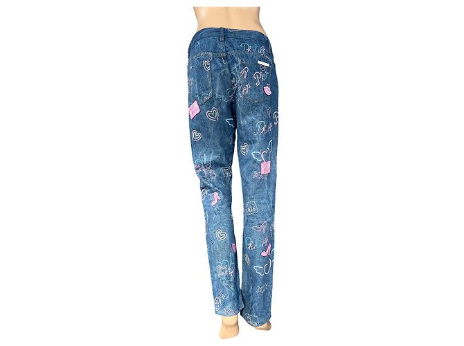Jeans Philipp Plein Milkshake Delfi Boyfriend Blu Denim - vista 3