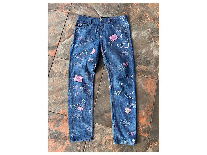 Jeans Philipp Plein Milkshake Delfi Boyfriend Blu Denim - vista 6