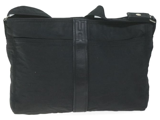 Hermès HERMES Acapulco Basas MM Borsa a tracolla Nylon Nero Auth bs11741 - vista 13