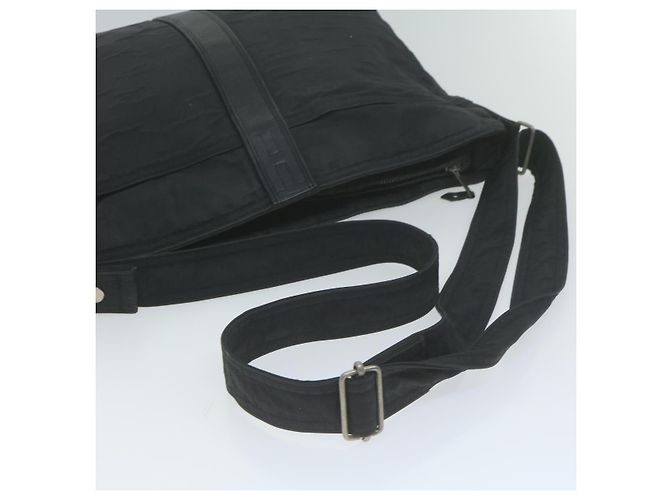 Hermès HERMES Acapulco Basas MM Borsa a tracolla Nylon Nero Auth bs11741 - vista 7