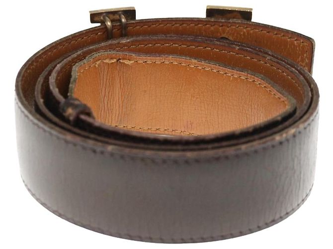 Hermès HERMES Constance Gürtel Leather 35.4""" Dark Brown Original am5720 Dunkelbraun - Ansicht 3