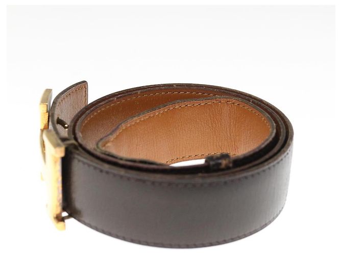 Hermès HERMES Constance Gürtel Leather 35.4""" Dark Brown Original am5720 Dunkelbraun - Ansicht 4
