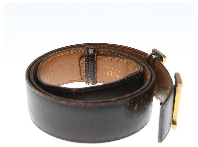 Hermès HERMES Constance Gürtel Leather 35.4""" Dark Brown Original am5720 Dunkelbraun - Ansicht 5