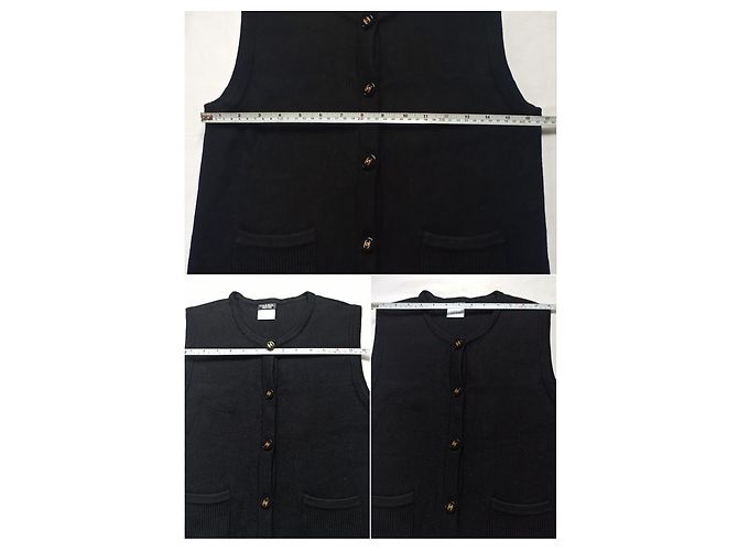 Cambon Chanel Uniform Cardigan aus dunkelblauer Wolle Marineblau - Ansicht 4
