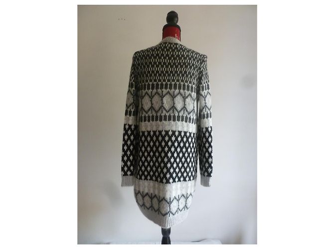 Zara Strickjacke aus Wolle und Mohair grau - Ansicht 3