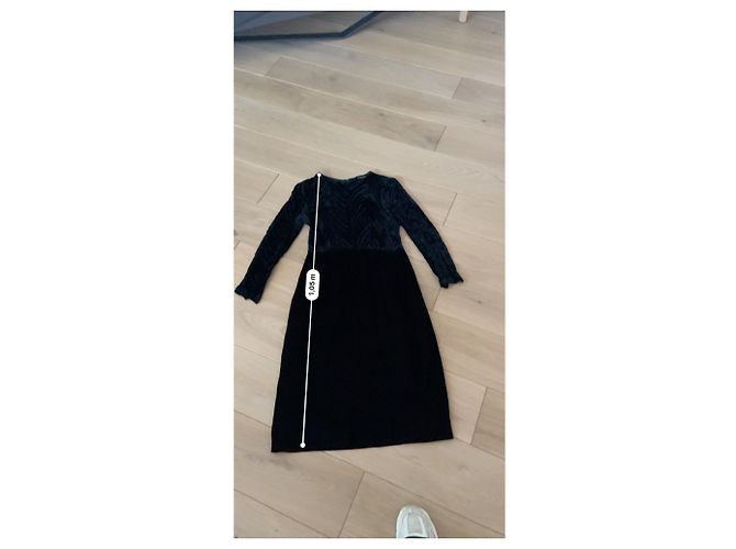 Cambon Vintage Chanel Samtkleid Schwarz - Ansicht 11