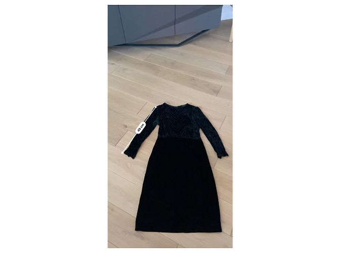 Cambon Vintage Chanel Samtkleid Schwarz - Ansicht 5