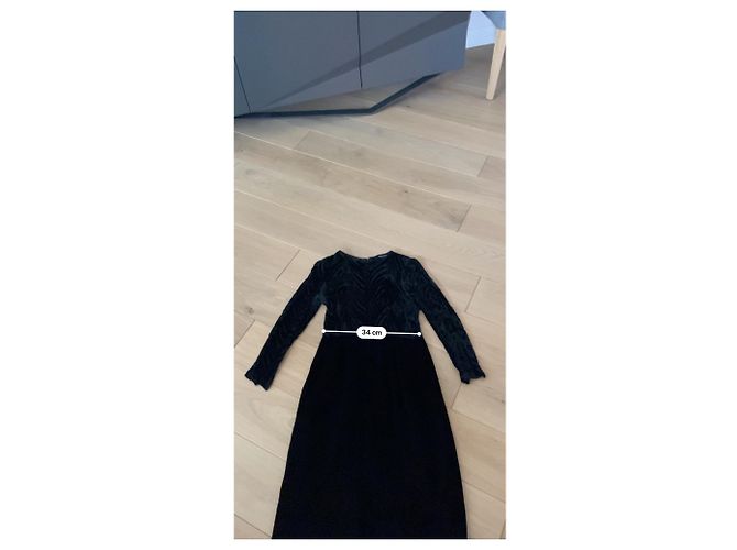 Cambon Vintage Chanel Samtkleid Schwarz - Ansicht 7