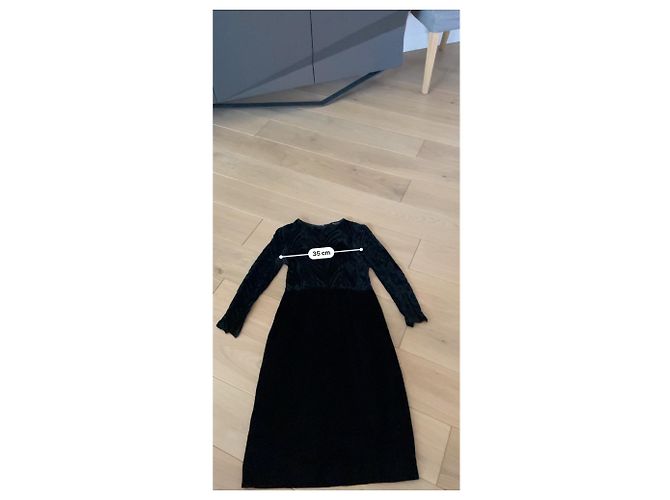 Cambon Vintage Chanel Samtkleid Schwarz - Ansicht 9