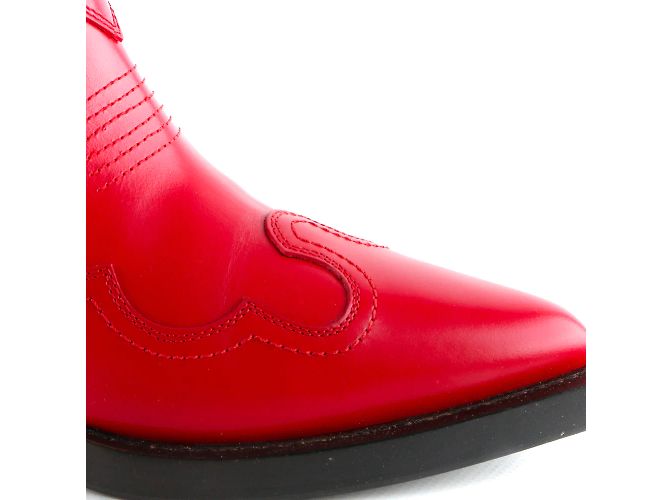 DIOR - Dior West Stiefeletten aus rotem Leder mit Absatz (Größe 37) - Ansicht 5