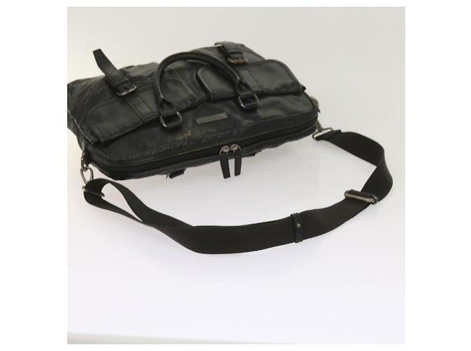 Borsa a tracolla Burberry in pelle nera Auth bs11672 Nero - vista 10