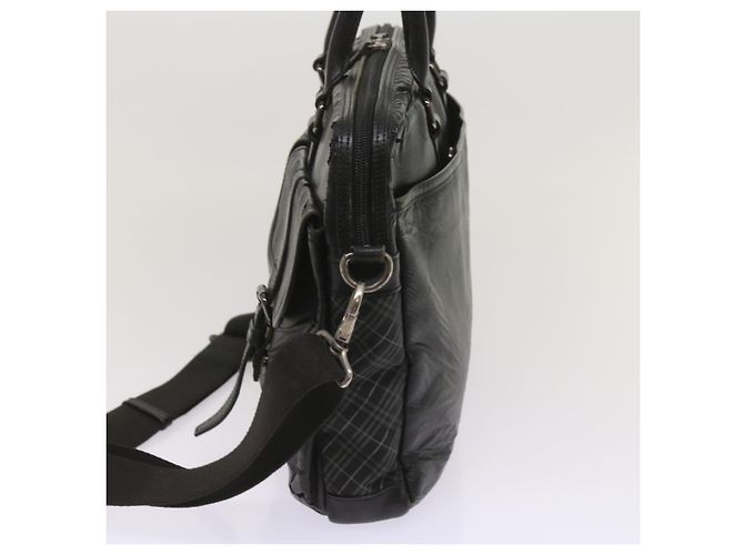 Borsa a tracolla Burberry in pelle nera Auth bs11672 Nero - vista 4