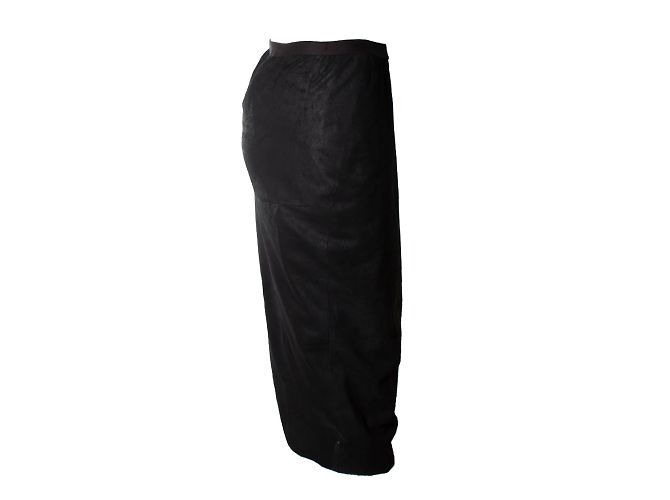 Rick Owens, saia lápis de couro preta Preto - vista 2