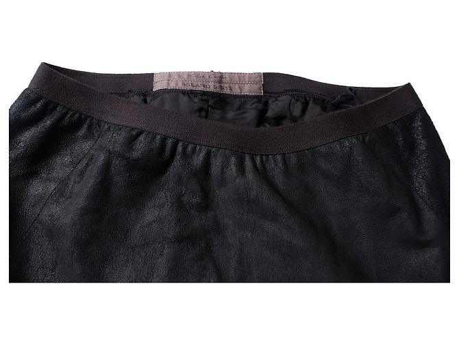 Rick Owens, saia lápis de couro preta Preto - vista 5