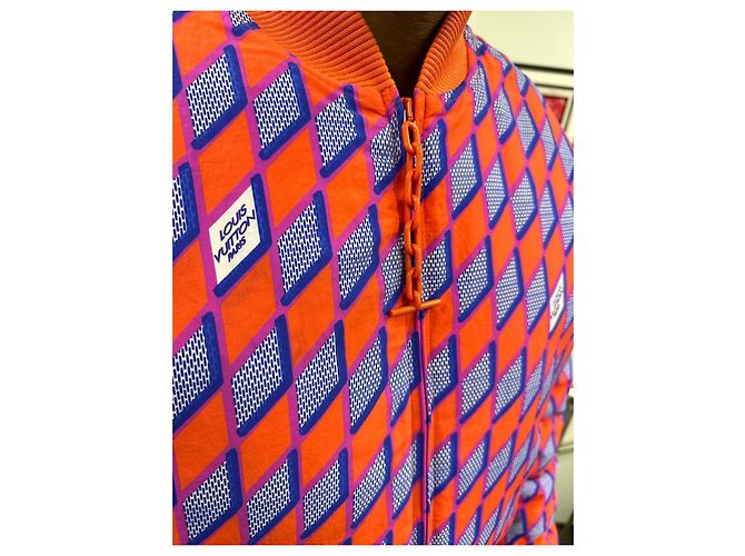 Louis Vuitton Drop Needle Bomberjacke Grafik Polyamid Mehrfarben - Ansicht 2