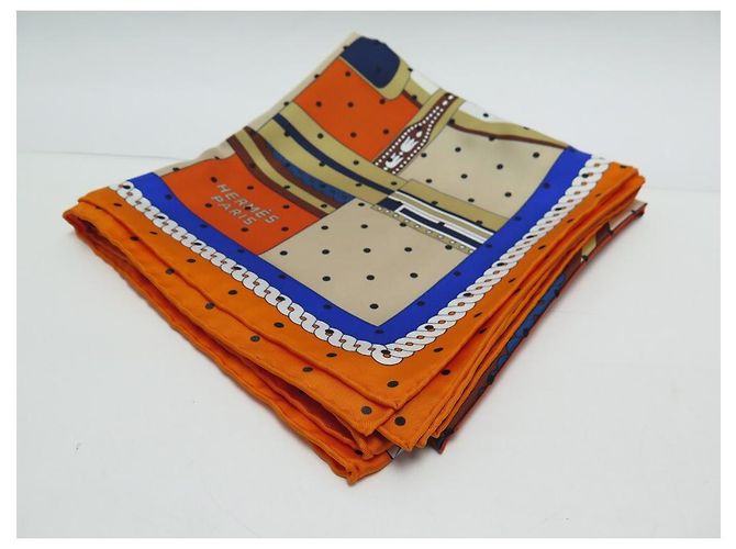 Hermès NUOVA SCIARPA IN SETA HERMES LA BERLINE BAYADERE WLODECK KAMINSKI + SCATOLA SCIARPA Arancione - vista 10
