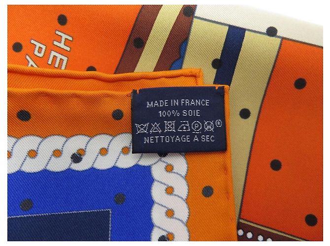 Hermès NUOVA SCIARPA IN SETA HERMES LA BERLINE BAYADERE WLODECK KAMINSKI + SCATOLA SCIARPA Arancione - vista 11