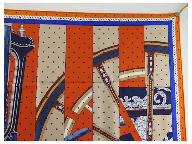 Hermès NUOVA SCIARPA IN SETA HERMES LA BERLINE BAYADERE WLODECK KAMINSKI + SCATOLA SCIARPA Arancione - vista 2