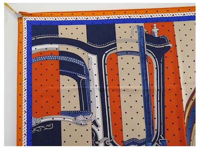 Hermès NUOVA SCIARPA IN SETA HERMES LA BERLINE BAYADERE WLODECK KAMINSKI + SCATOLA SCIARPA Arancione - vista 3